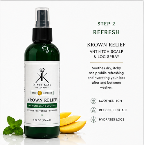 Krown Relief™ — Anti-Itch Scalp & Loc Spray