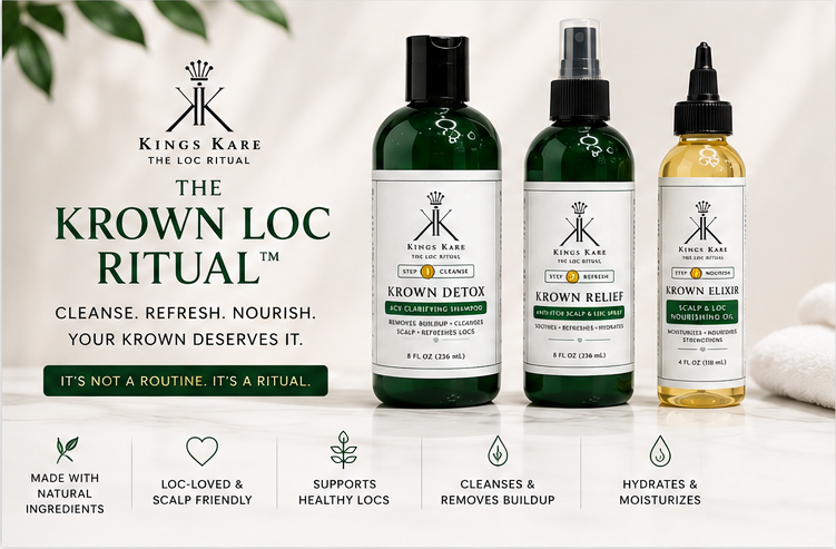 The Krown Loc Ritual™ — 3-Step Loc Care System
