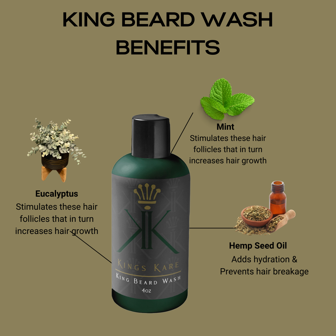 3 Step King Beard Treatment - Kings Karebeard oil beard kit for men best beard products growing beard products beard grooming kit beard kit